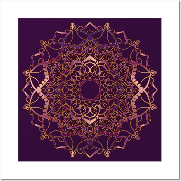 Mandala golden Wall Art by HagalArt